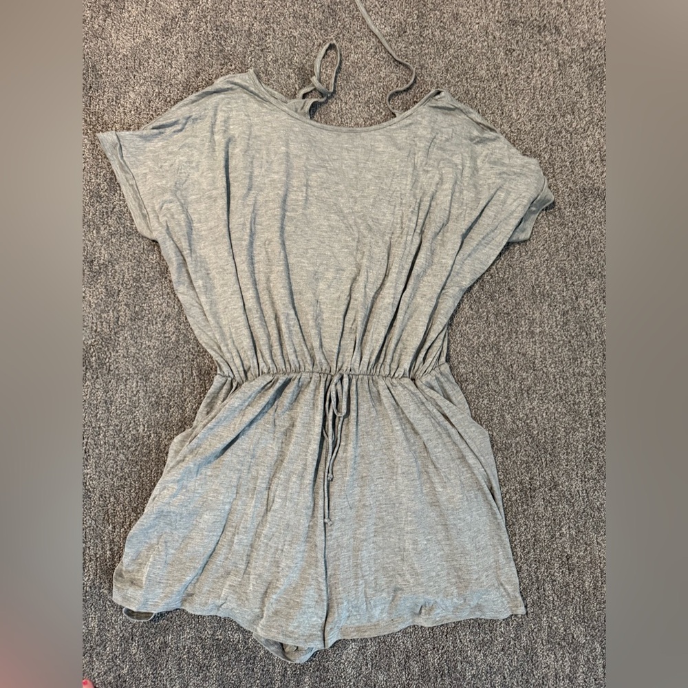Chic Soul Women’s Plus Light Grey Romper, 2X